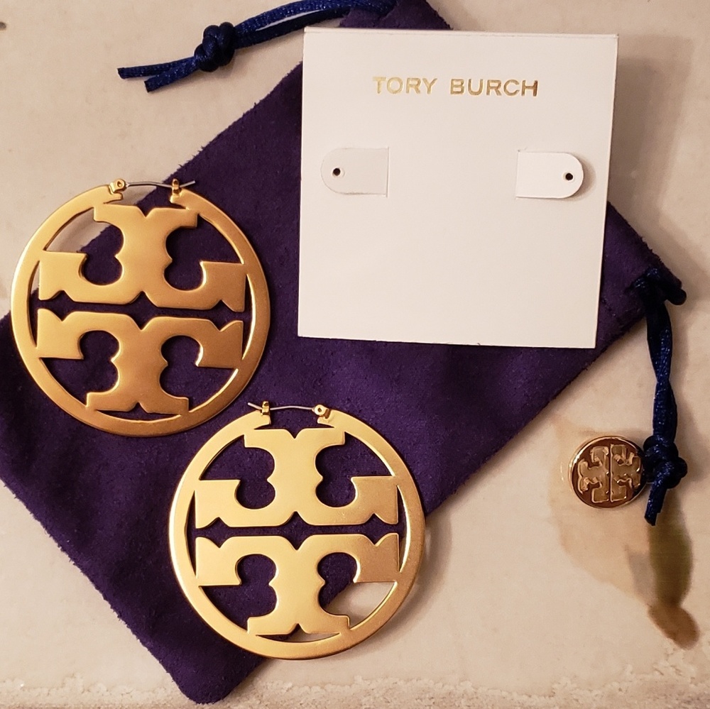 NWOT Tory Burch "Miller" Hoop Earrings